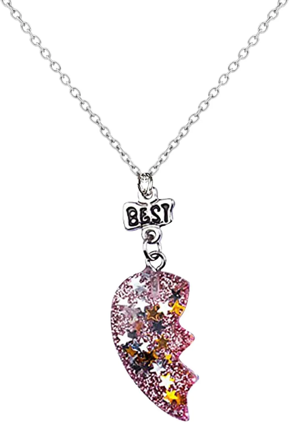 2 in 1 Heart Shaep Pendant Necklaces for Women Cubic Zirconia Promise Necklaces Dainty Promise Necklaces