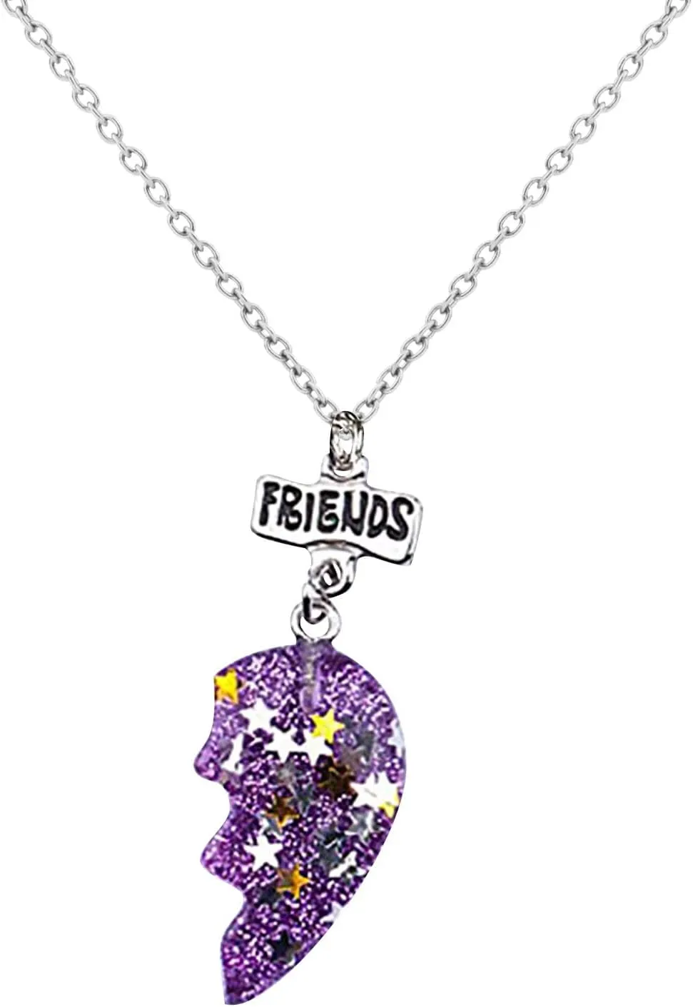 2 in 1 Heart Shaep Pendant Necklaces for Women Cubic Zirconia Promise Necklaces Dainty Promise Necklaces