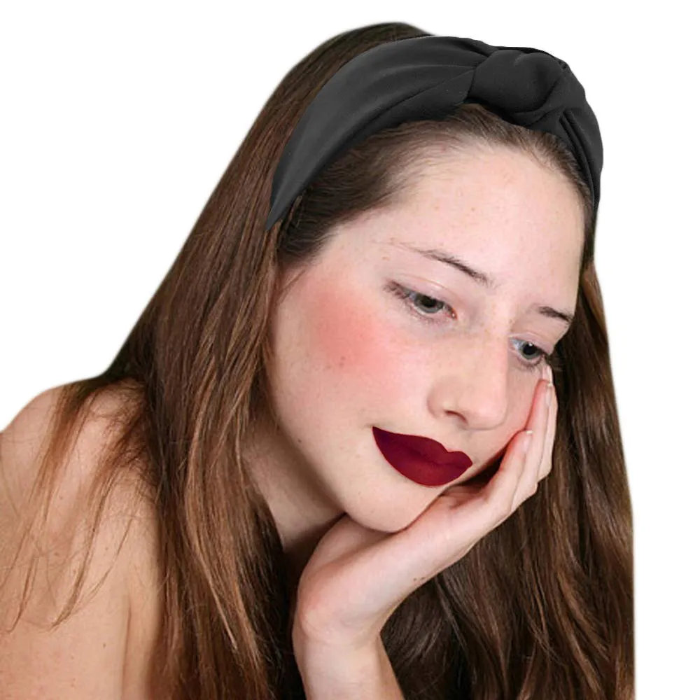 2 Pack Bow Knotted Wide Headbands