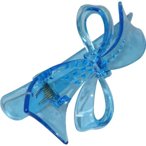 2 X Blue Hair Bows Clips Grips Clamps Clasps Barrettes Claws Grasps Womens Girls