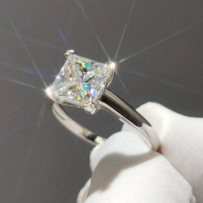 2.0 Ct Princess Cut Diamond Engagement Ring