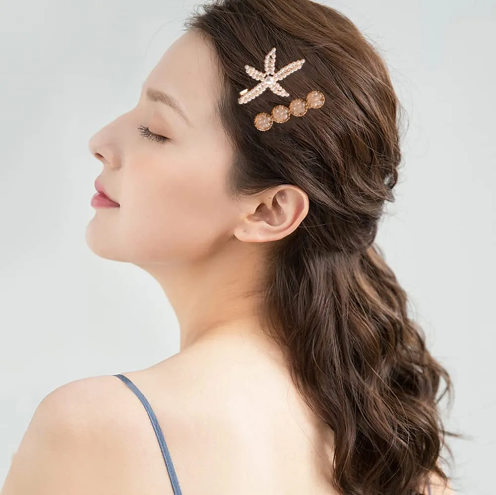 20 Pieces Pearl Hair Clips Set, Hair Barrettes Acrylic Resin Sweet Decorative Bobby Pins Hairpin Headwear Hair Accessories Headwear for Women and Girls…