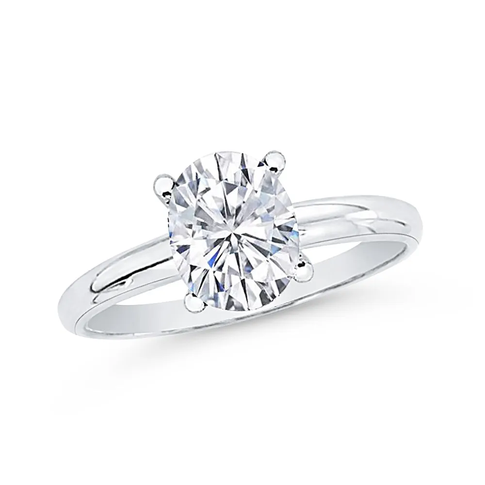 2.01 ct. H - VS2 Oval Cut Lab Grown Diamond Solitaire Engagement Ring in 14k Gold