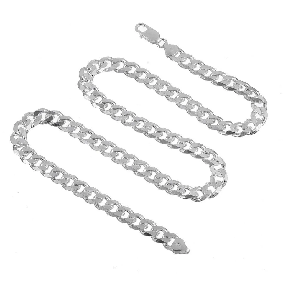 20" Sterling Silver Chain Curb Link Chain GD200 - Cadena Cubana - Wholesale