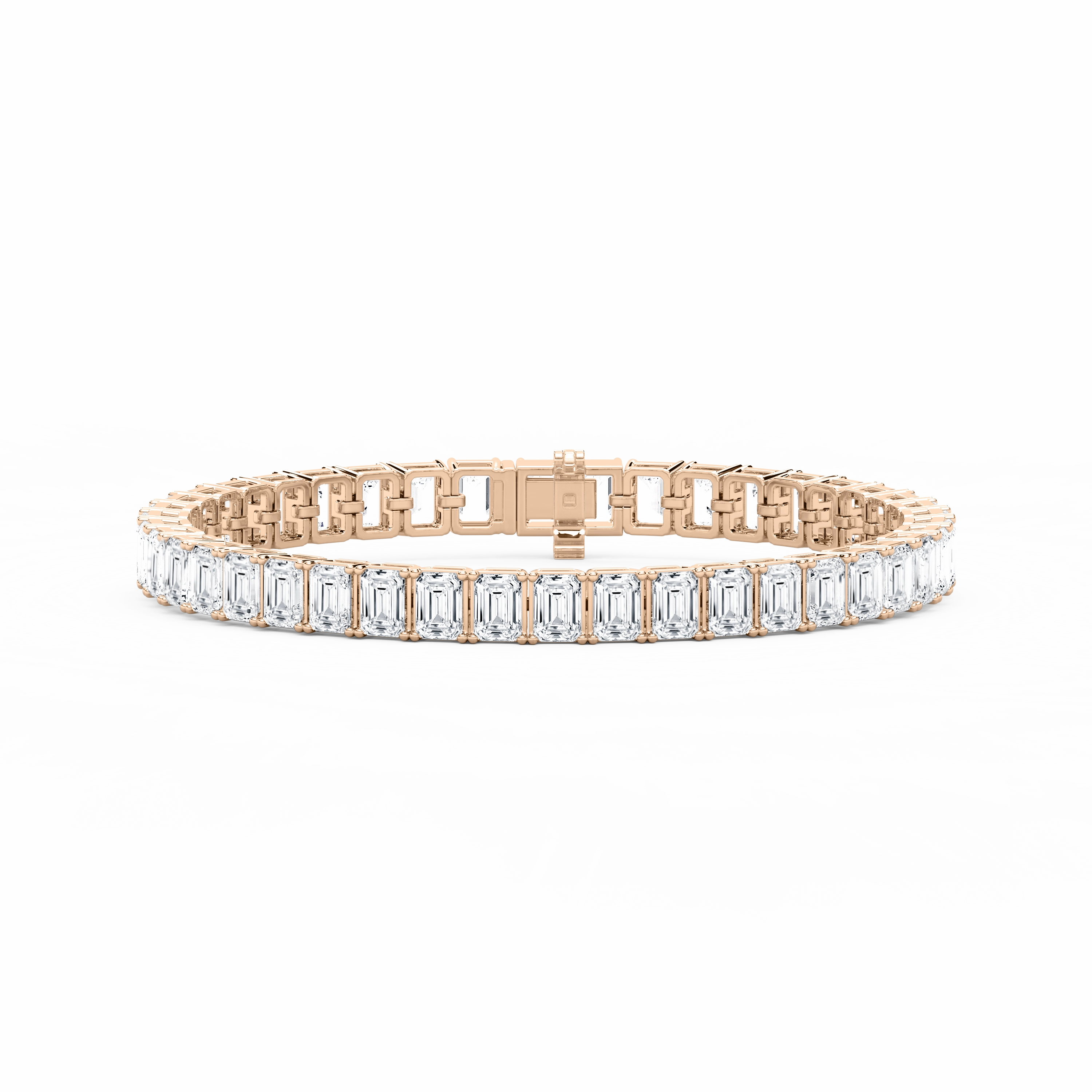 Cheerful Coincidence 21 ctw Emerald Lab Grown Diamond Classic Tennis Bracelet  - 7 Inches