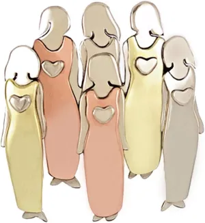 2/3/4/5/6 Charm Women Pins Best Friends Sister Brooches Cute Pin Jewelry Gifts #6