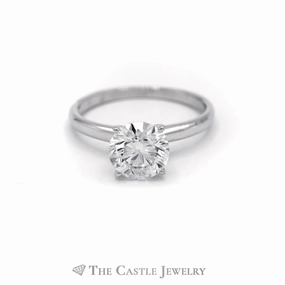 Classic Craft 2.01CT Lab Grown Round Diamond Solitaire Engagement Ring in 14KT White Gold
