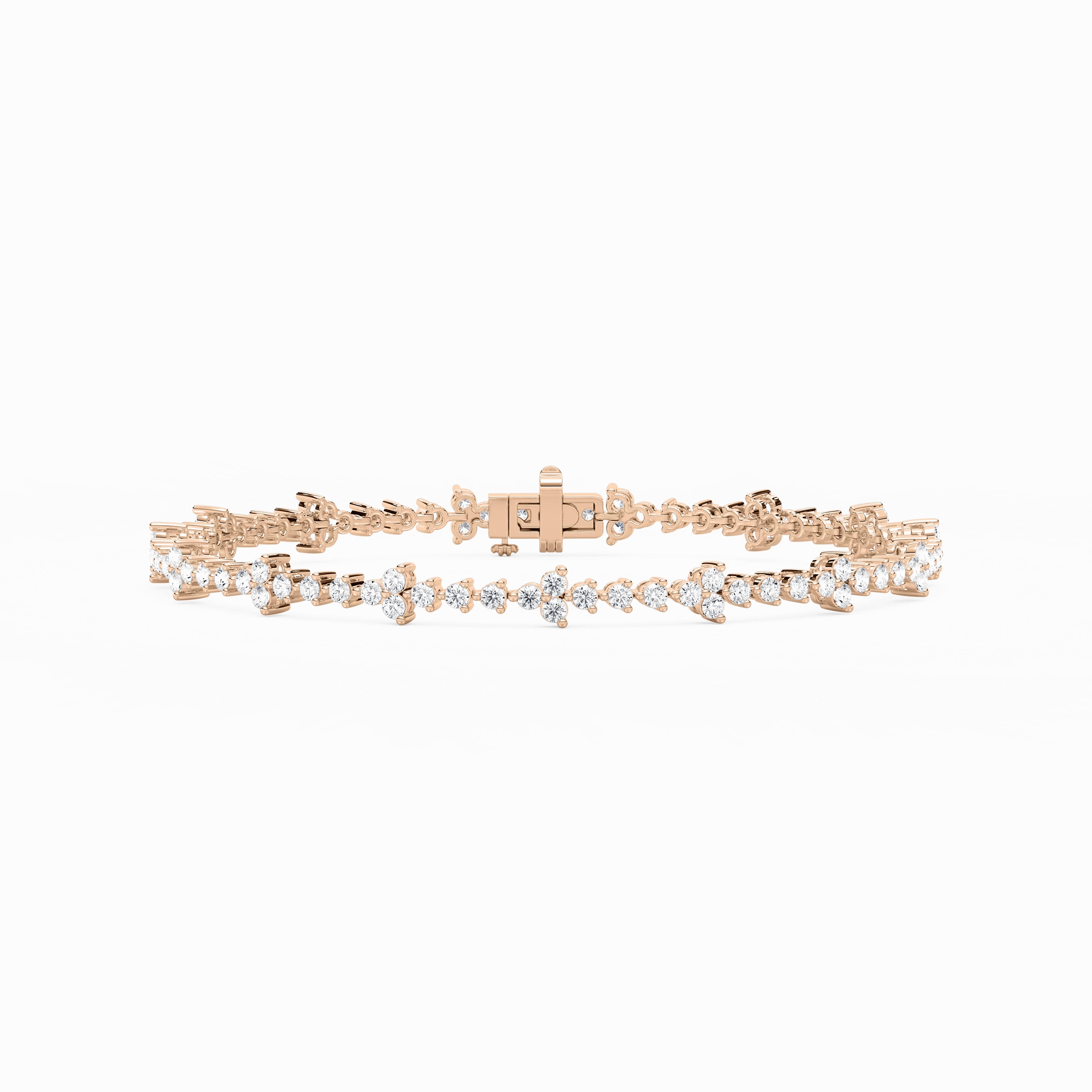 2 3?? ctw Round Lab Grown Diamond Cluster Bracelet  - 7 Inches Merited Value Praiseworthy Fusions