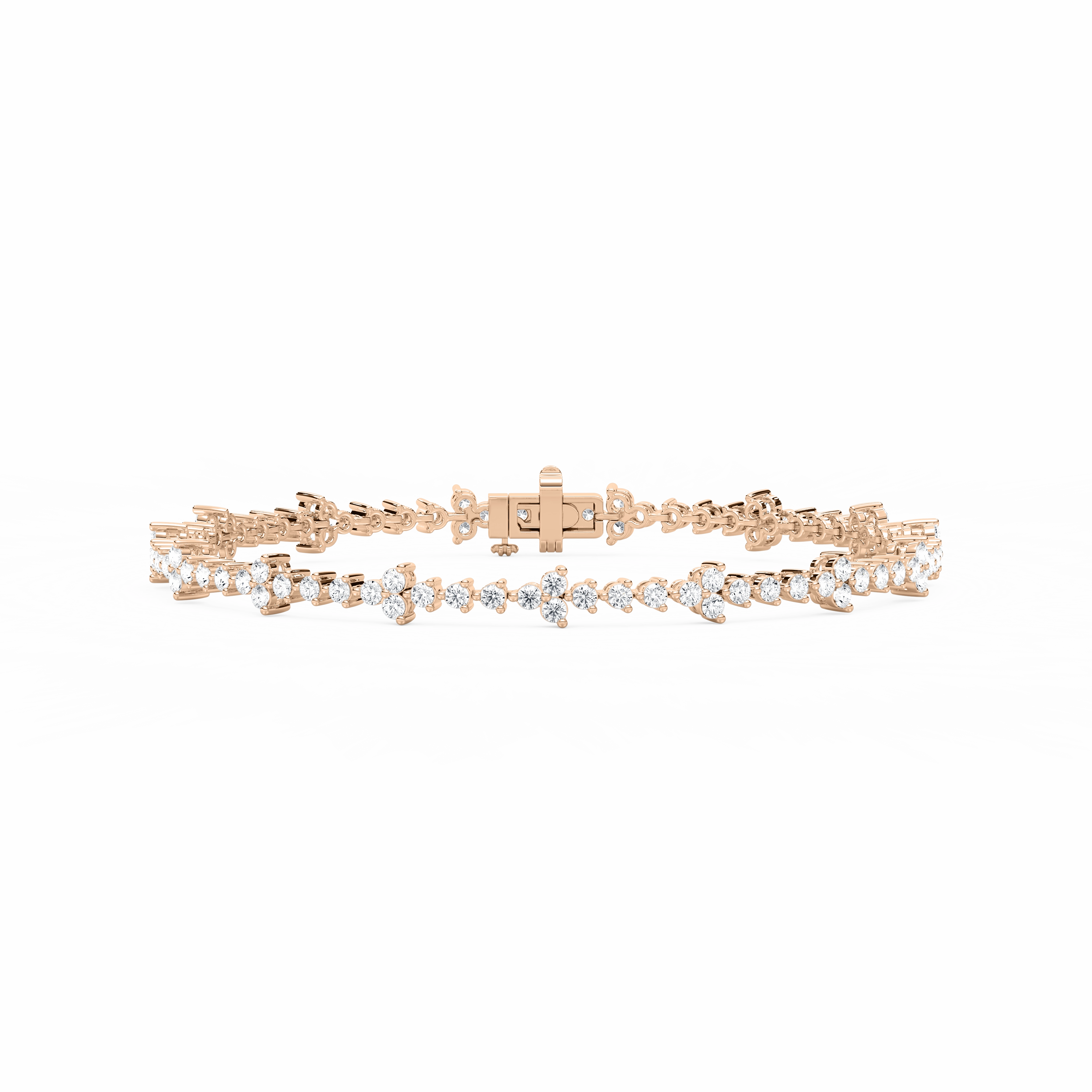 Nautical Detail 2 3?? ctw Round Lab Grown Diamond Cluster Bracelet  - 7 Inches