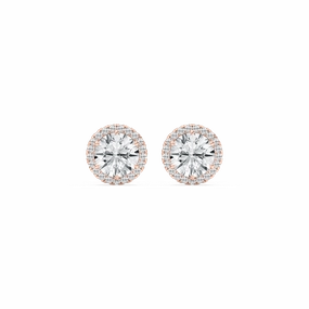 2 ? ctw Round Lab Grown Diamond Halo Stud Earrings Secure Item