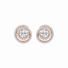 2 ? ctw Round Lab Grown Diamond Swirl Stud Earrings Rectangular Ornament