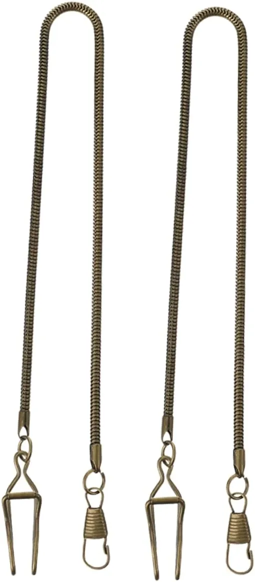 2pcs Metal Pocket Watch Chains for Men Durable Hanger with Smooth Finish Stylish Design for Hip Hop and Compass Pendants Pocket Chain Accessory