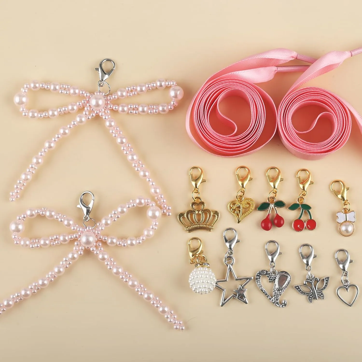 2Pcs Pearl Bow Shoe Charms for Sneakers Decoration Shoe Lace Charms Sneakers Elegant Pearl Buckle Dress Shoe Sneaker Accessories