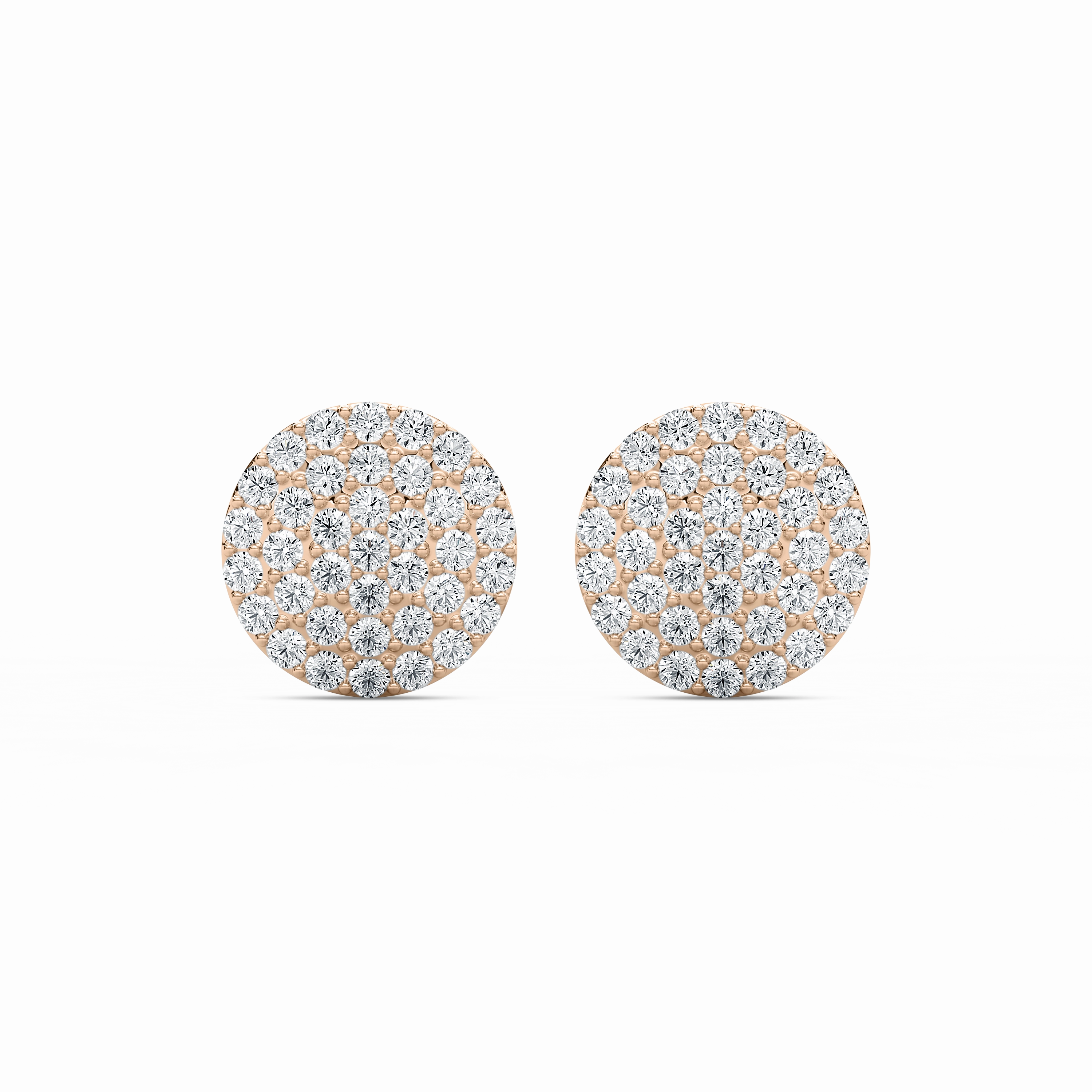 3/4 ctw Round Lab Grown Diamond Pave Dome Stud Earrings Attractive item