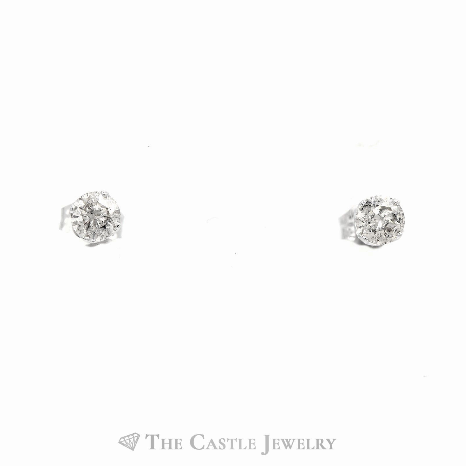 3/4cttw Round Brilliant Cut Diamond Stud Earrings in 14k White Gold Premium Feature Attractive Accessory