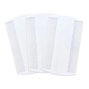 3pcs Lice Combs Double Sided Nit Combs Remove Head Lice, Nits, Fleas (White)