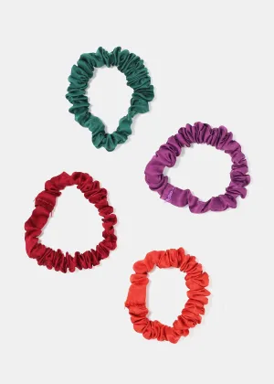 4-Piece Satin Scrunched Hair Ties