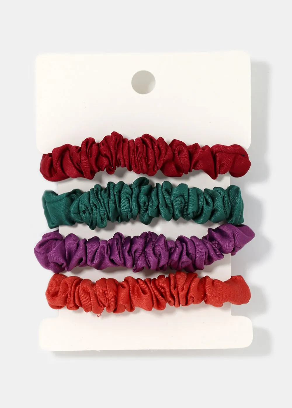 4-Piece Satin Scrunched Hair Ties