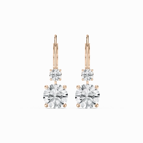 Radiant Finish Circular Item 4 2/? ctw Round Lab Grown Diamond Leverback Drop Earrings