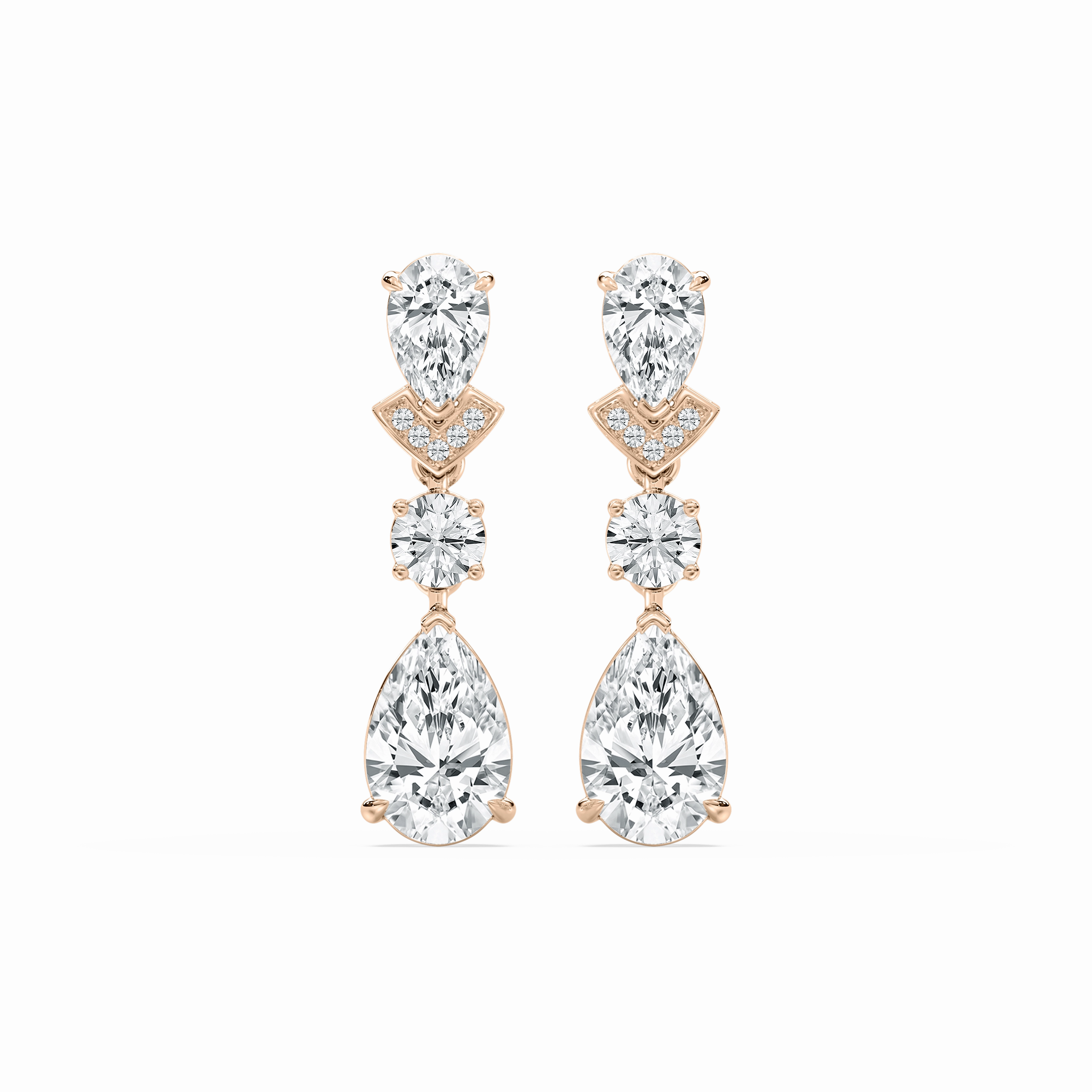 Pretty Product 4 ??ctw Pear and Round Lab Grown Diamond Drop Earrings