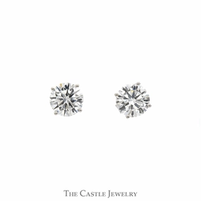 Affordable Item 4cttw Round Brilliant Cut Lab Grown Diamond Stud Earrings in 14k White Gold