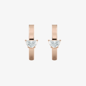 Modern Jewelry 5/8 ctw Half Moon Lab Grown Diamond Cuff Earrings