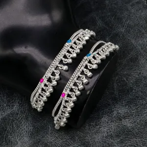 5" inches long customized anklets for new born baby anklets, best unisex kids foot bracelet charm anklets bracelet with noisy bells ank287