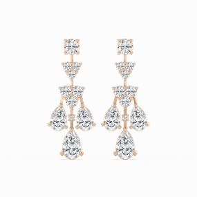 Trendy Accessory 6?ctw Pear & Round Lab Grown Diamond Dangle Earrings