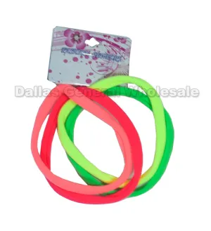 6" Neon Elastic Hair Ties Wholesale