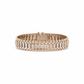 7 ctw Round Lab Grown Diamond Grand Pave Cluster Bracelet  - 8 Inches Maritime Charm Broad Combinations