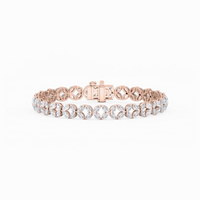 8 ctw Marquise Lab Grown Diamond Open Flower Bracelet  - 7 Inches Worldwide Favorite