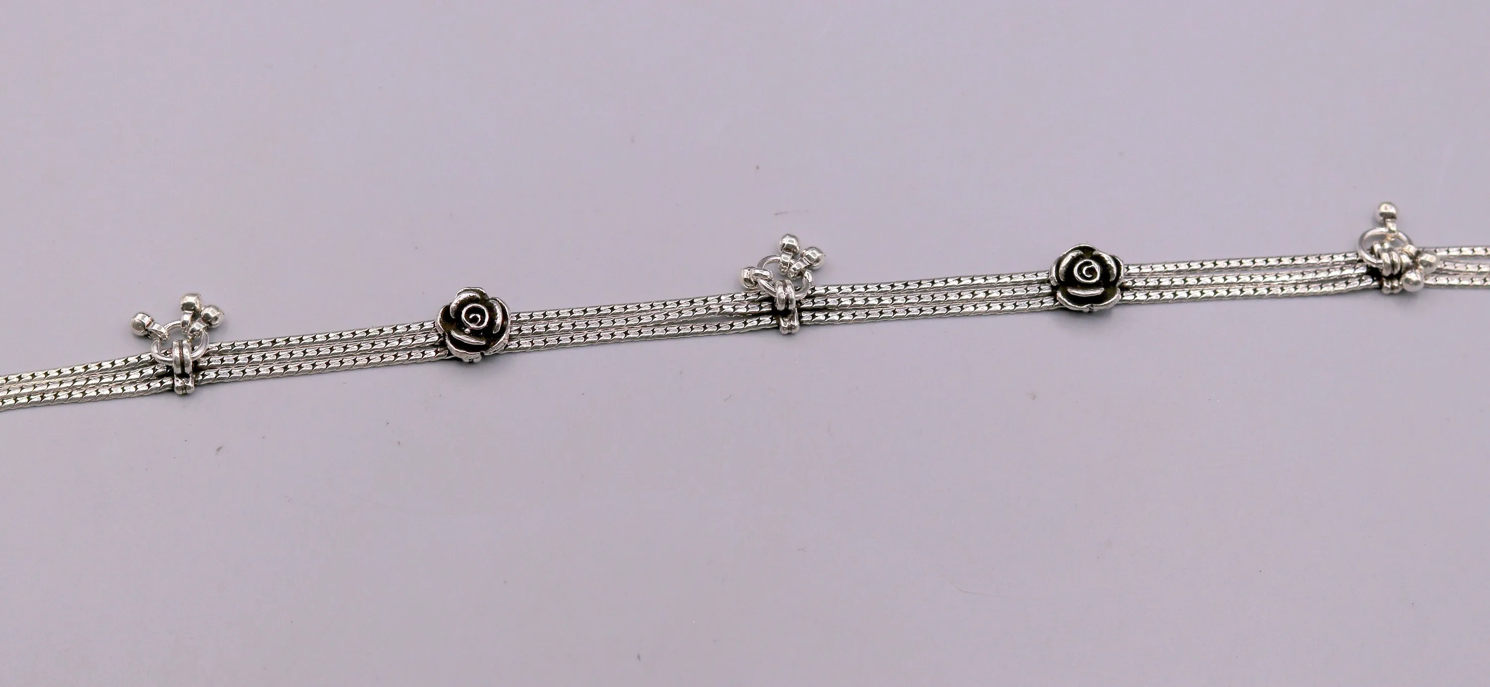 925 sterling silver 10.5" long customized chain anklet, excellent personalized ankle bracelet foot jewelry belly dance jewelry  ank38