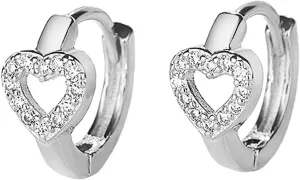 925 Sterling Silver Earrings for Women Sparkly Full Diamond Cubic Zirconia Birthday Valentines Jewelry Gifts for Her