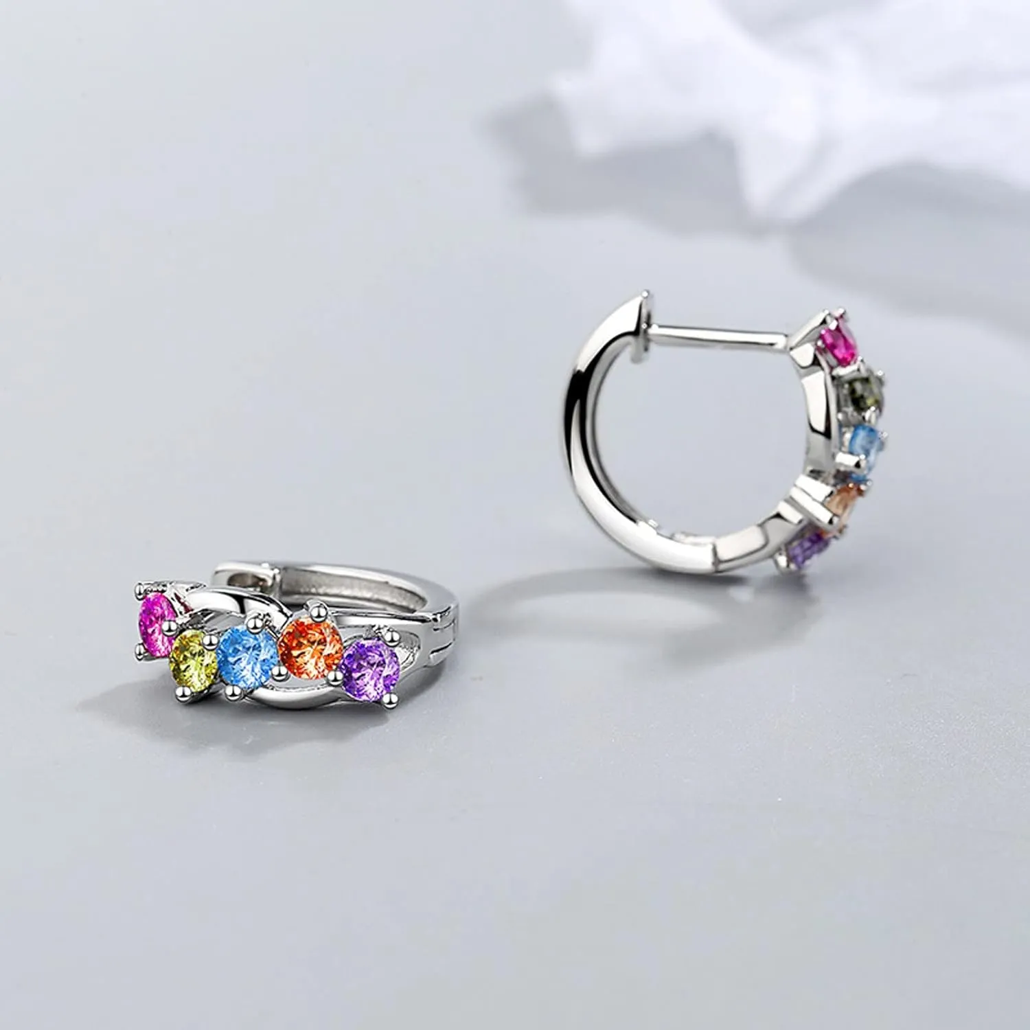 925 Sterling Silver Earrings for Women Sparkly Full Diamond Cubic Zirconia Valentines Birthday Jewelry Gifts for Her