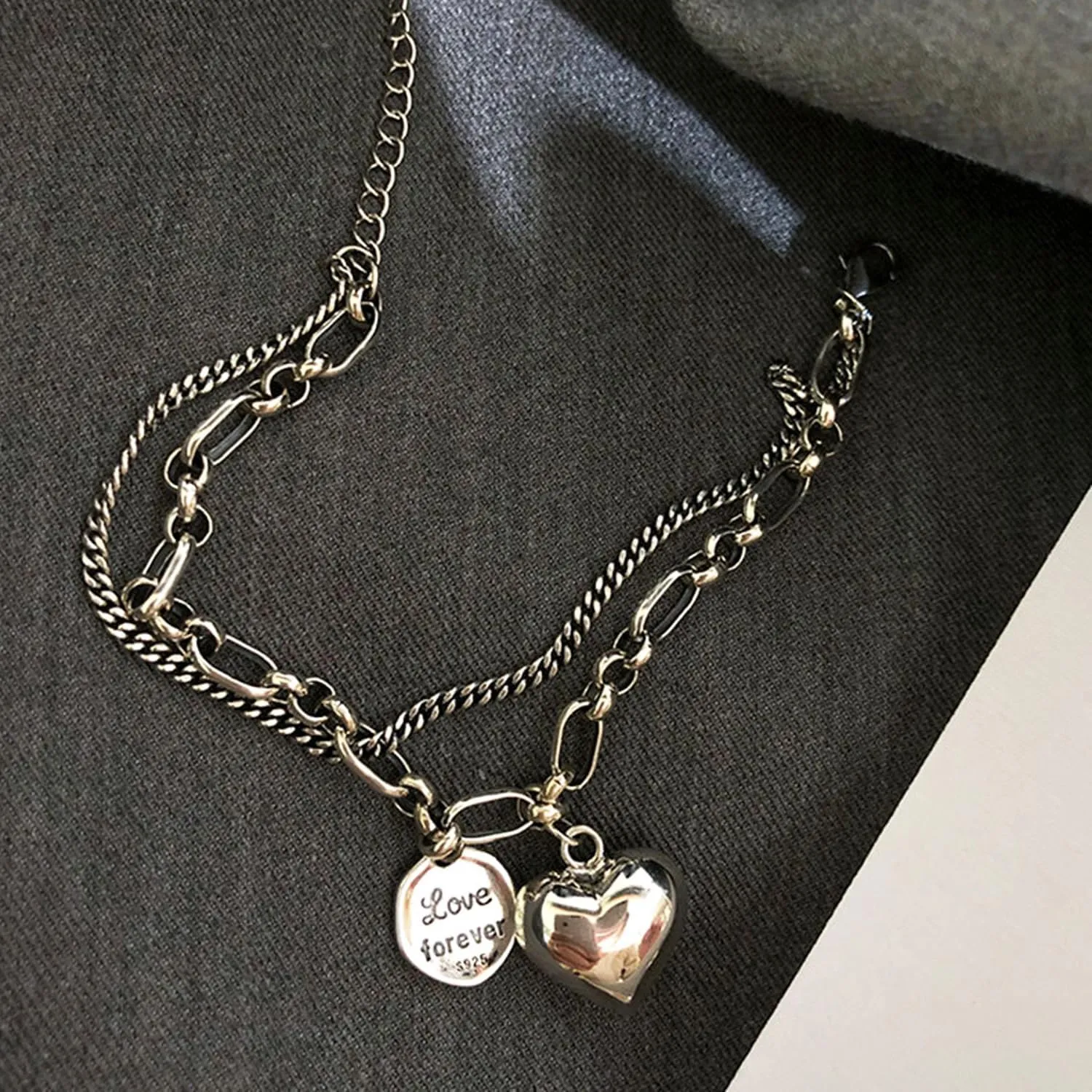 925 Sterling Silver Link Chain Bracelet for Women Handmade Layered Adjustable Sterling Silver Bracelets Bangles Jewelry Gifts