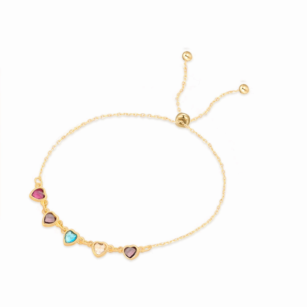 Complementary Styles 925 Silver Custom Stone Shop Personalized Heart Bracelets