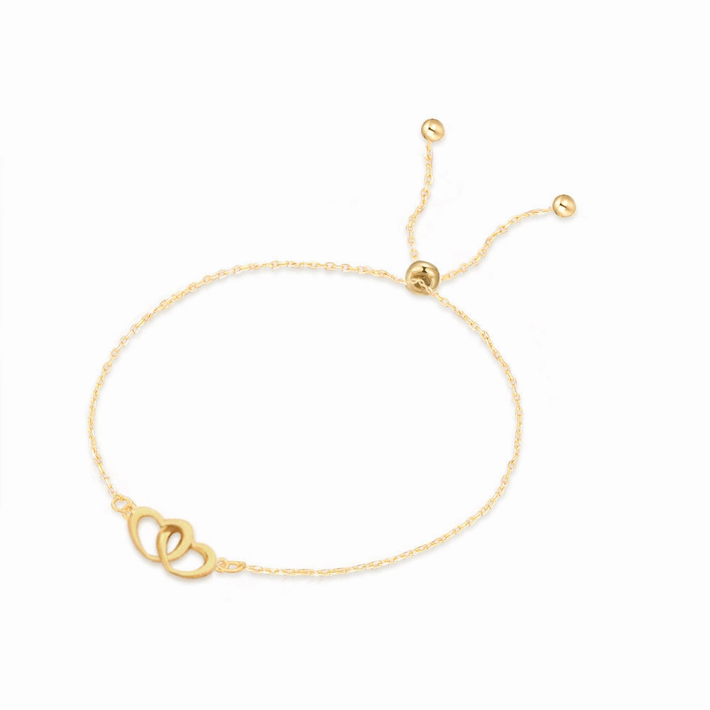 Bronze Shades Dependable Source 925 Silver Double Cutout Heart Shop Personalized Heart Bracelets