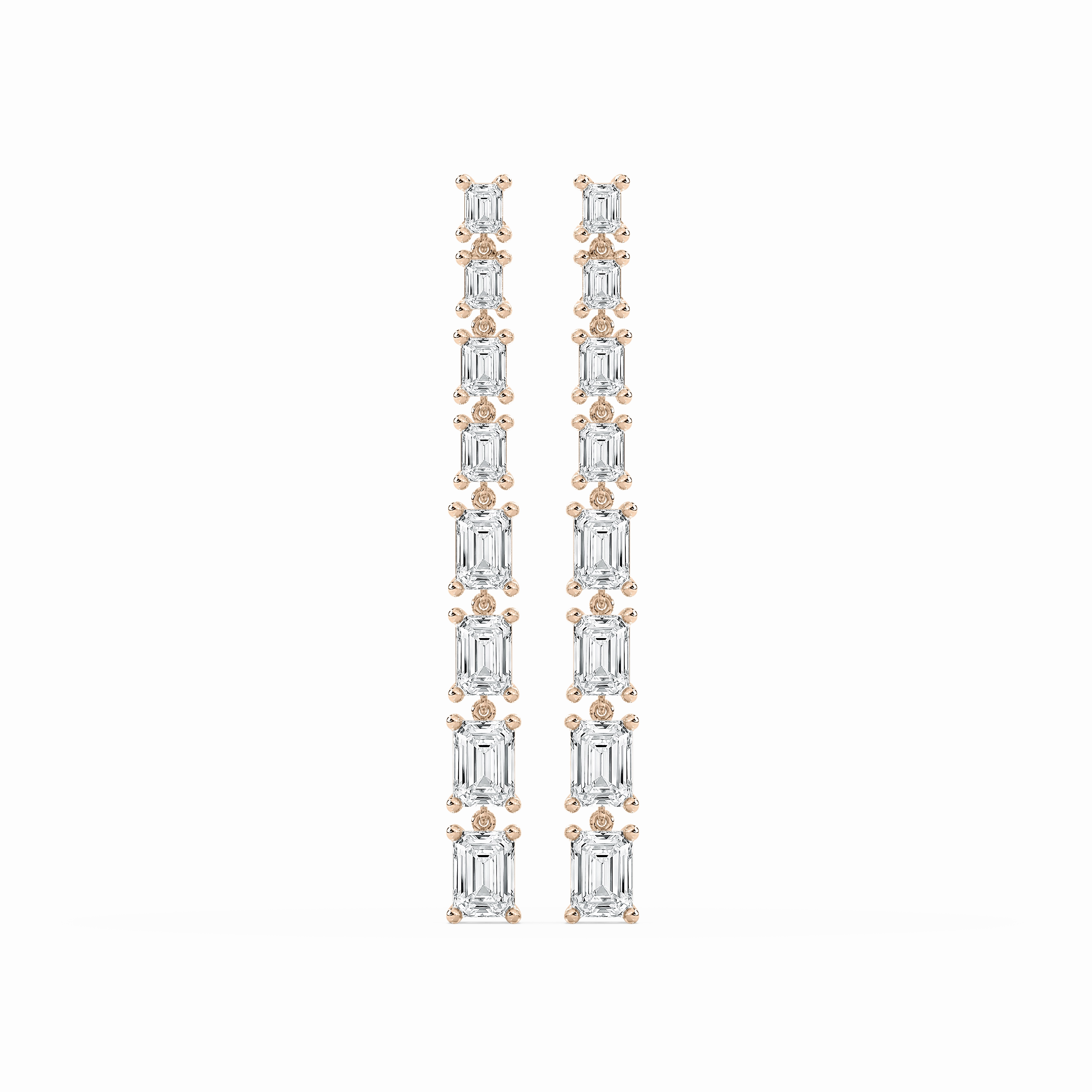 Vintage Product Luxurious Decoration 9 2?? ctw Emerald Lab Grown Diamond Dangle Earrings