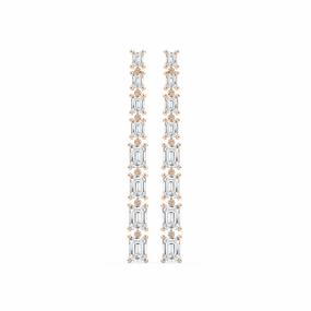 Vintage Product Luxurious Decoration 9 2?? ctw Emerald Lab Grown Diamond Dangle Earrings