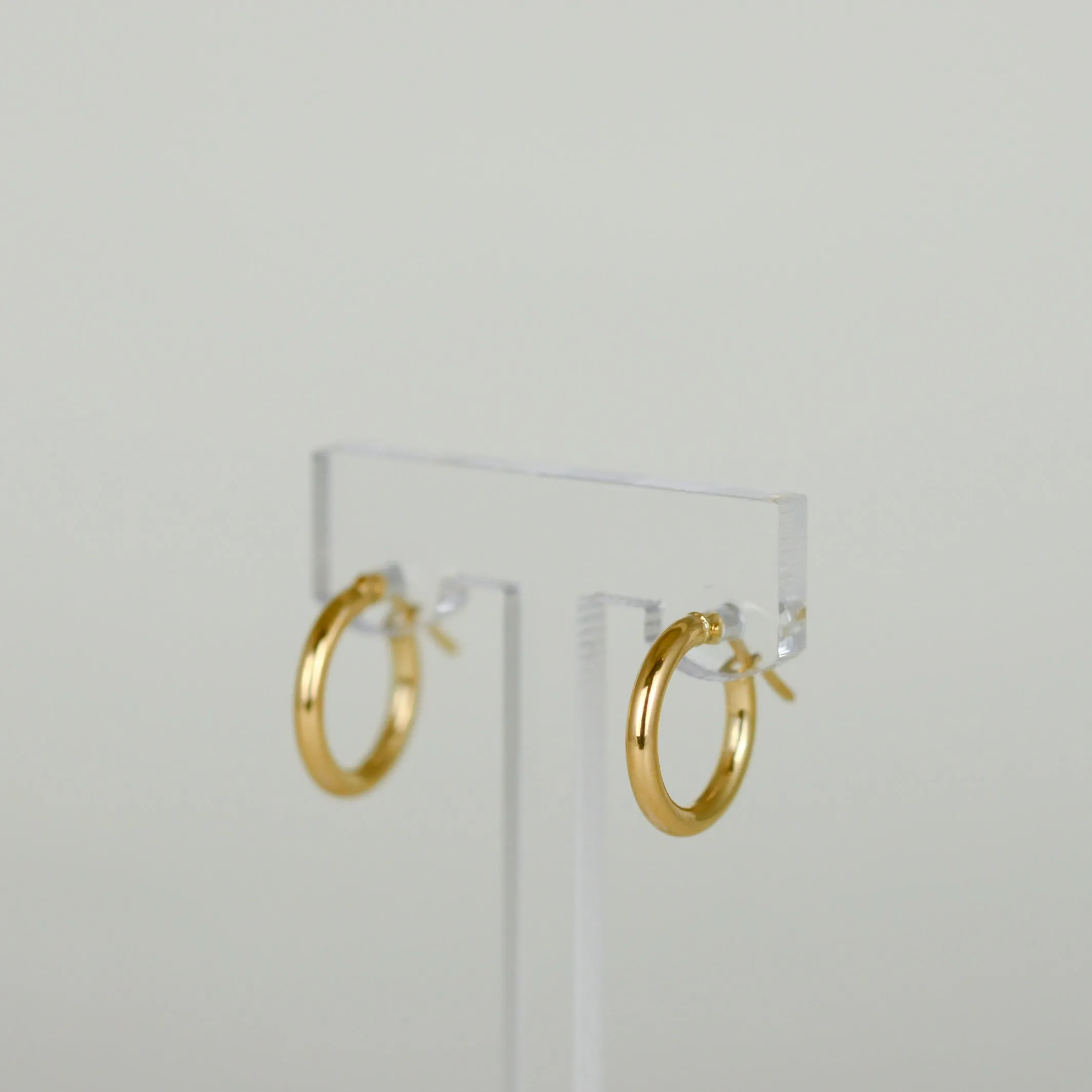 9ct Yellow Gold 15mm Hoop Earrings