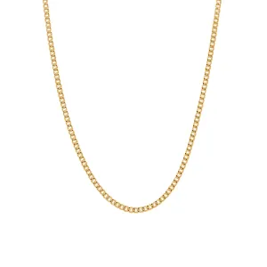9ct Yellow Gold Diamond Cut Curb Chain [50cm]
