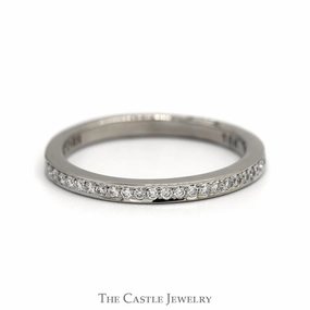 Urban Favorite .20cttw Round Diamond Tacori Designer Wedding Band in 18k White Gold