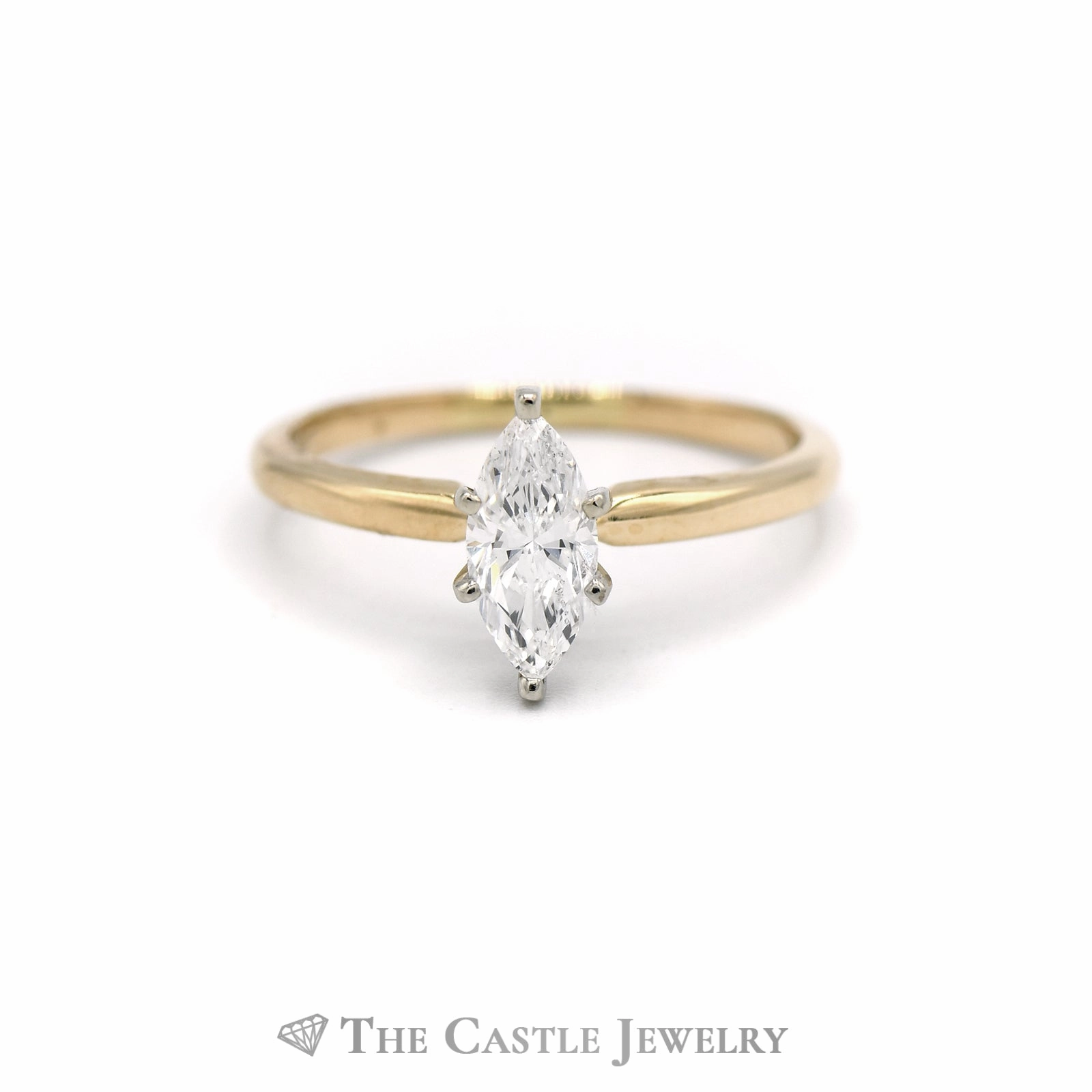 .70CT Marquise Cut Diamond Solitaire Engagement Ring in 14KT Yellow Gold Universal Appeal Strong Article