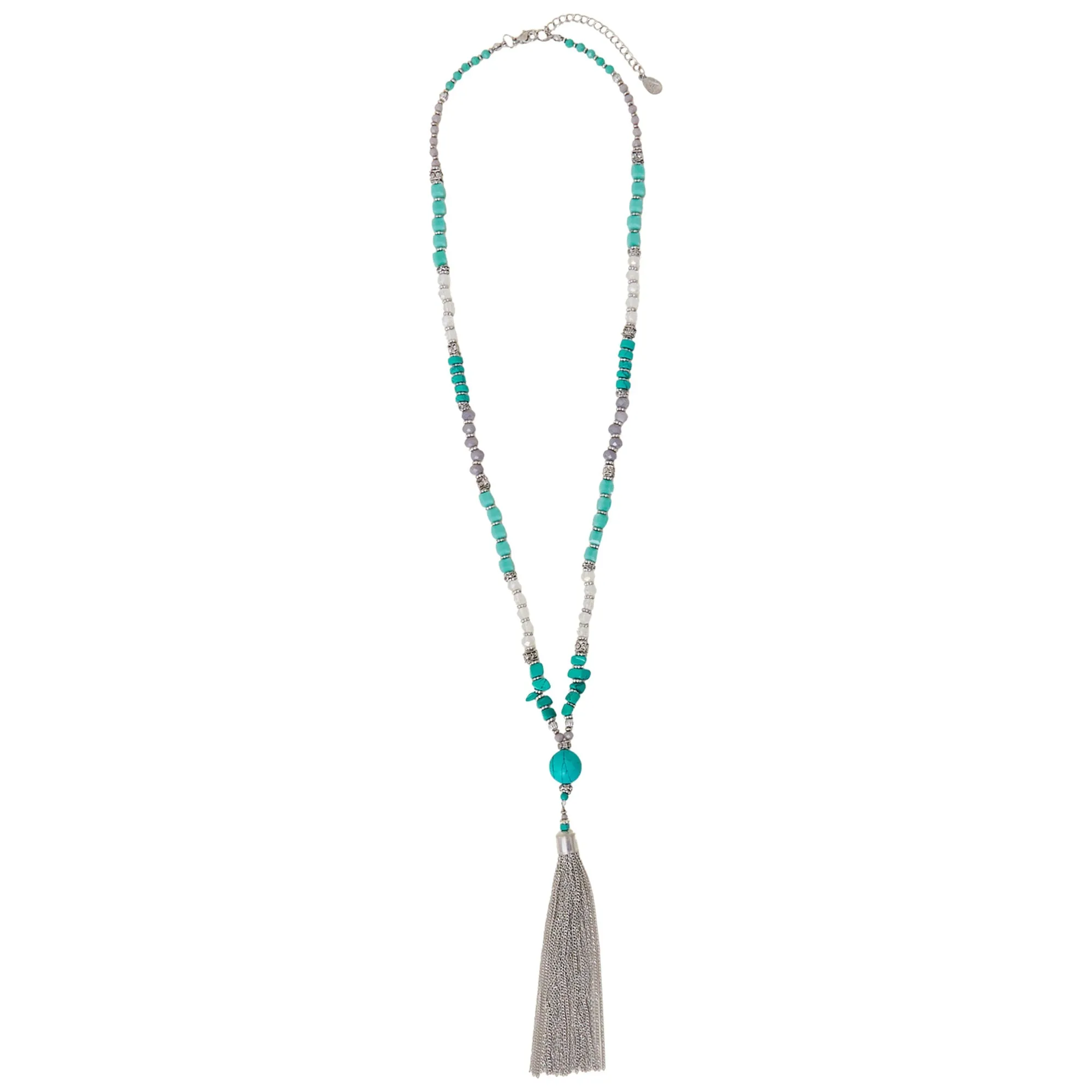 Accessorize London Women's Turquoise Long Tassel Necklace
