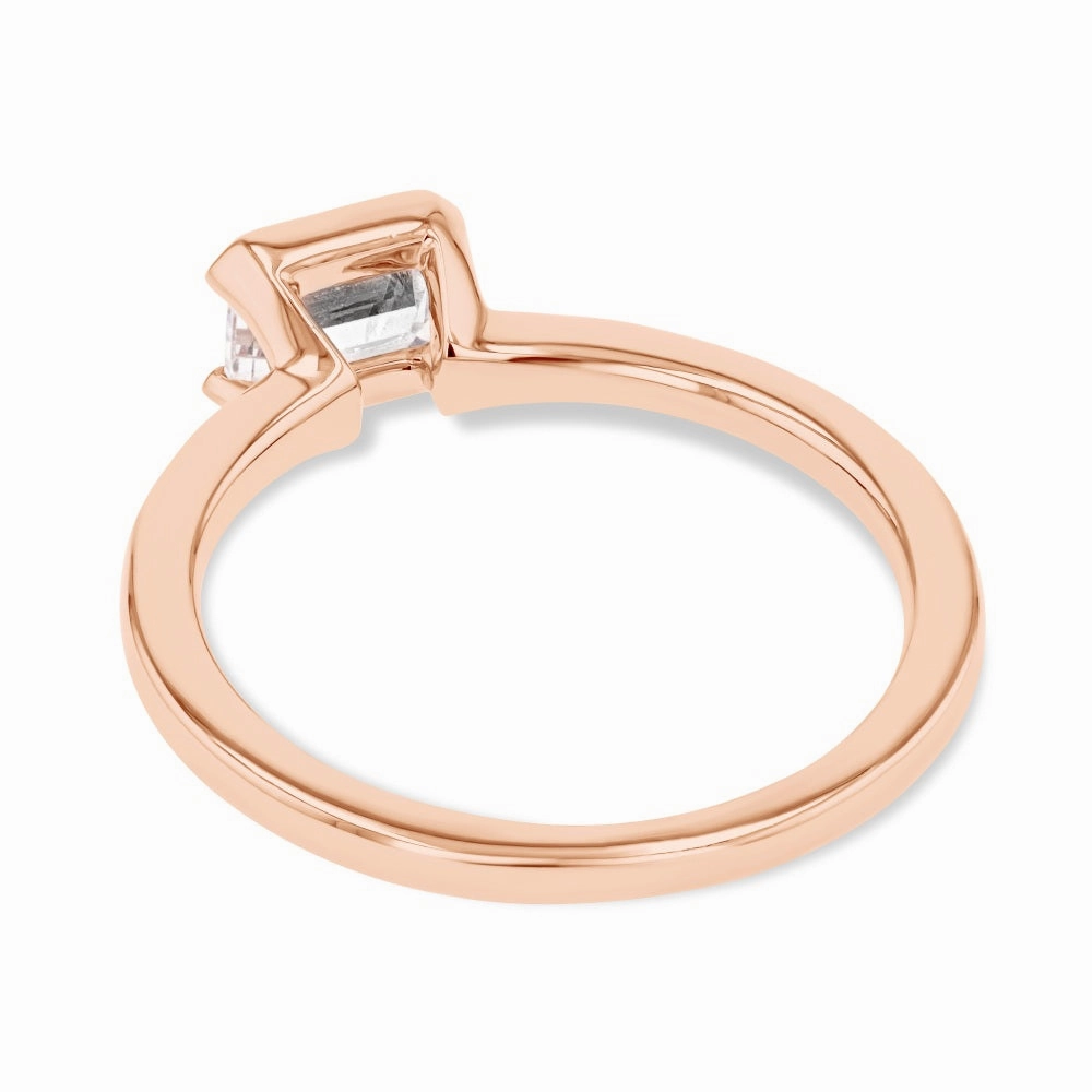 Iconic Style Addison Lab Grown Diamond East-West Half Bezel Solitaire Engagement Ring