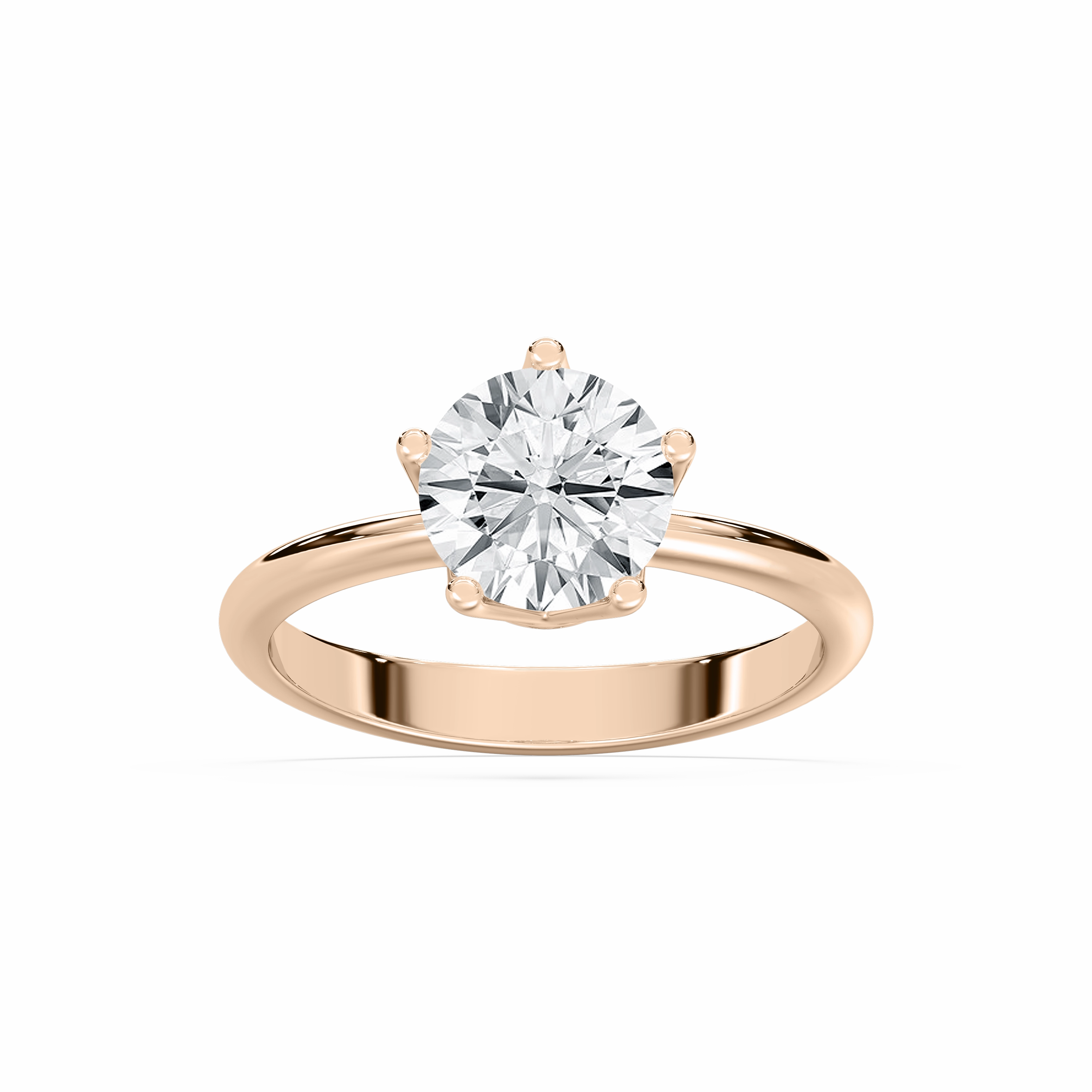 Satisfaction Ensured Branded Piece Isla 2 ctw Round Lab Grown Diamond Five Prong Crown Solitaire Engagement Ring