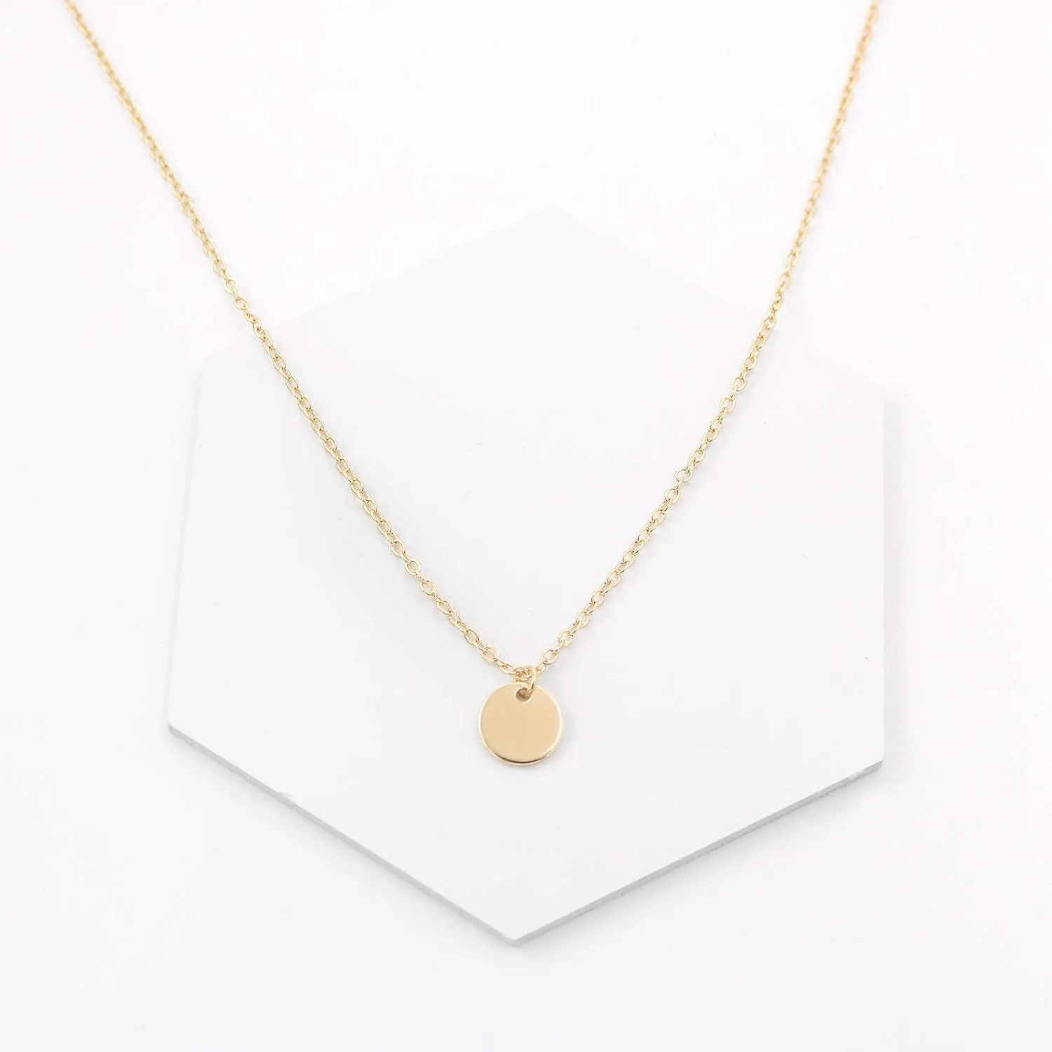 Aisansty Dainty Layered Choker Necklaces Handmade Coin Tube Star Pearl Pendant Multilayer Adjustable Layering Chain Gold Plated Necklaces Set for Women