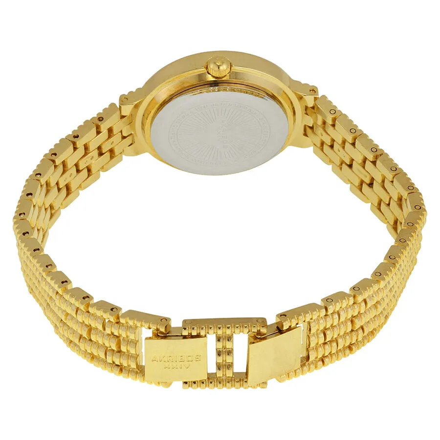 Akribos Xxiv Mother of Pearl Dial Gold-tone Alloy Ladies Watch AK757YG