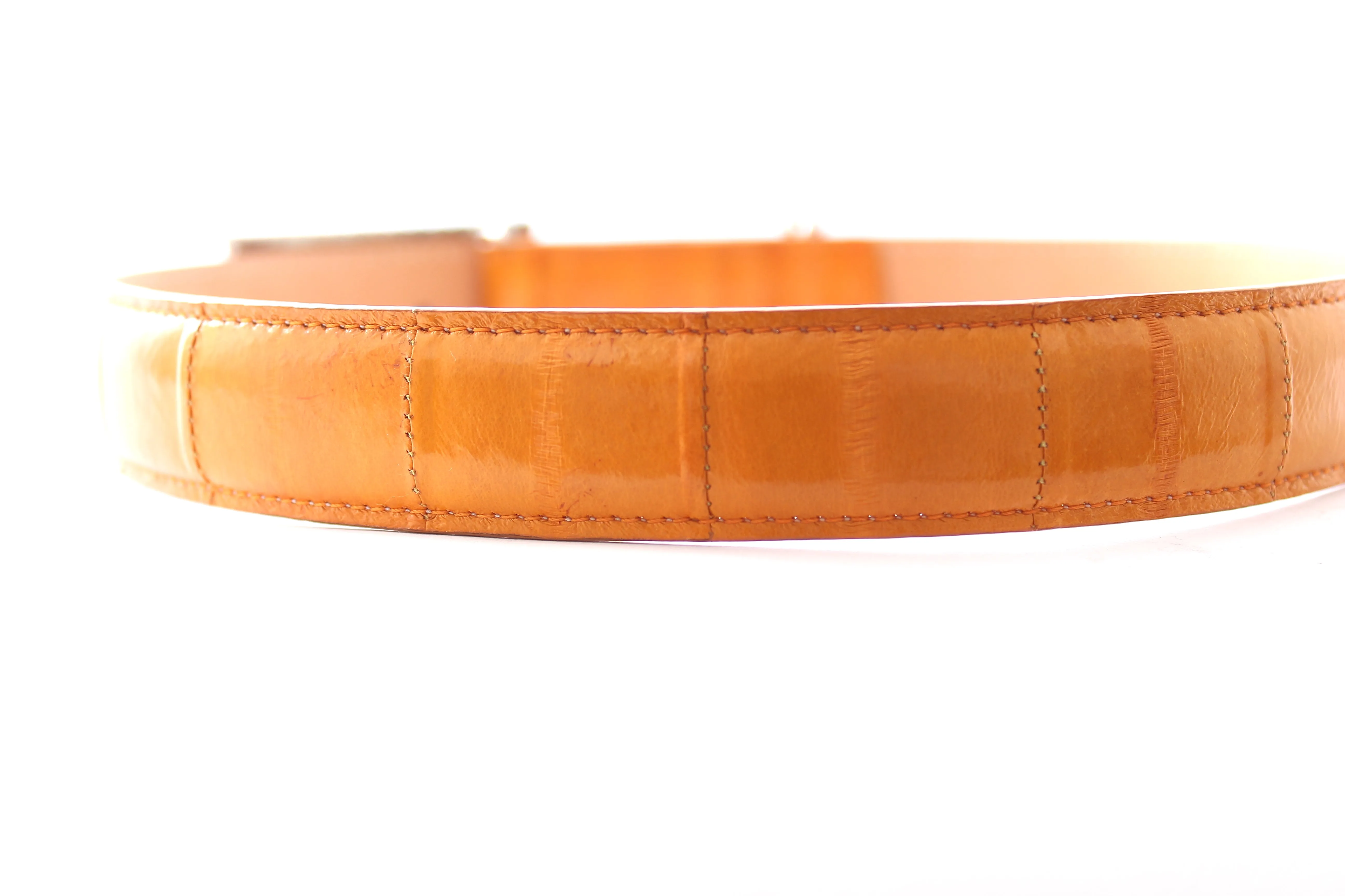 Alessandra Rich Crystal Buckle Leather Belt