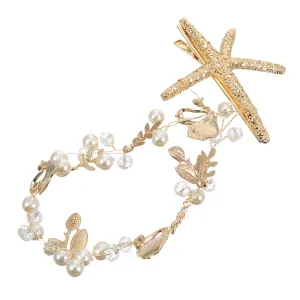 Alloy Bridal Headband Pearl Accessories for Women Beach Jewelry for Women